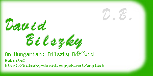 david bilszky business card